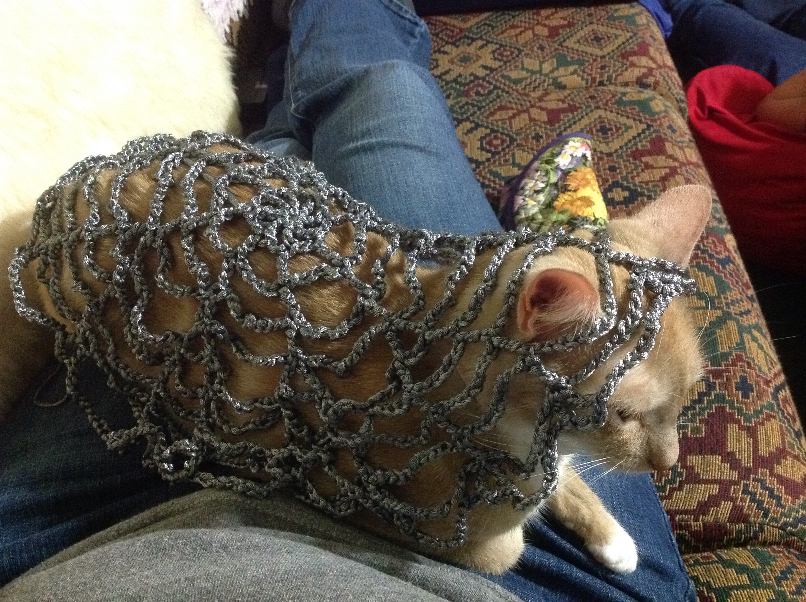 Silver web crochet!