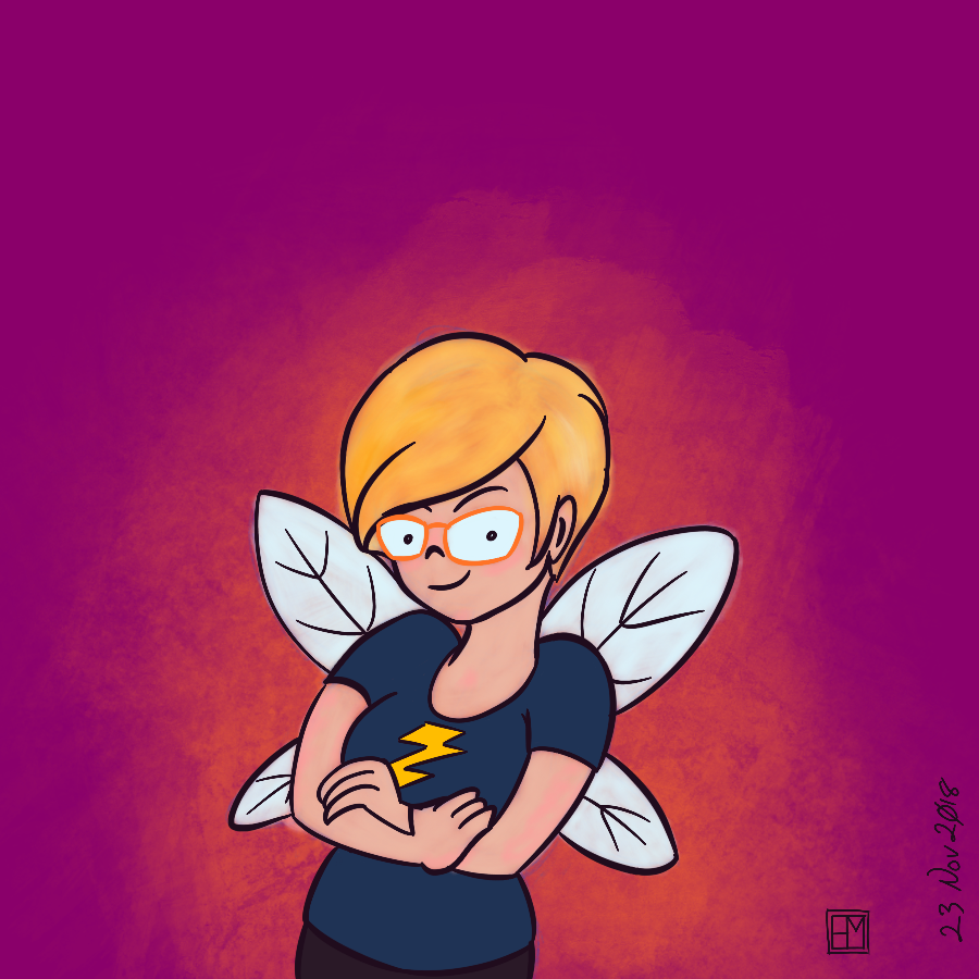 Character drawing of Pixie
